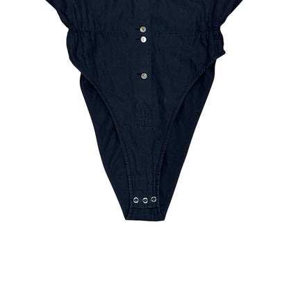 JUNIOR GAULTIER NAVY BUTTONED UP BODYSUIT