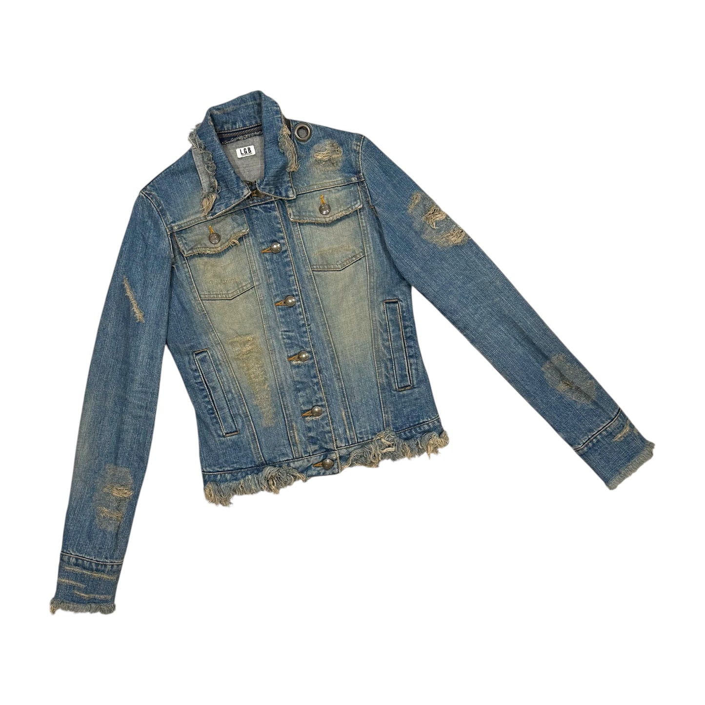 L.G.B DISTRESS DENIM JACKET