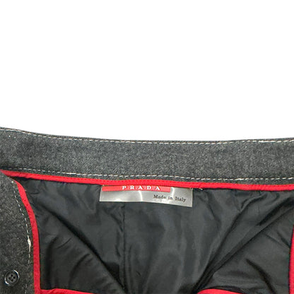 PRADA SPORTS GREY WOOL SKIRT
