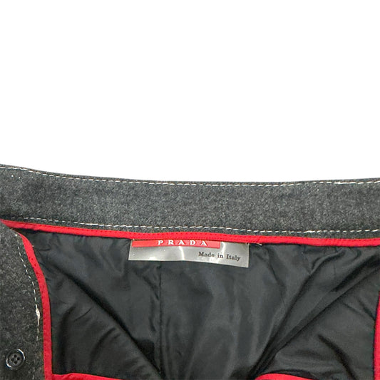 PRADA SPORTS GREY WOOL SKIRT