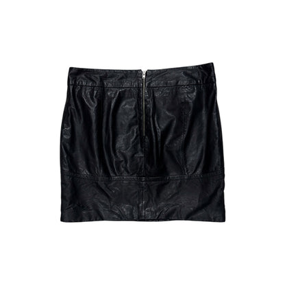MOSCHINO BLACK LEATHER MINI SKIRT