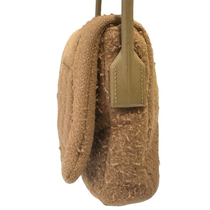 MIU MIU FW1999 BROWN WOOL RUBBER  SHOULDER BAG