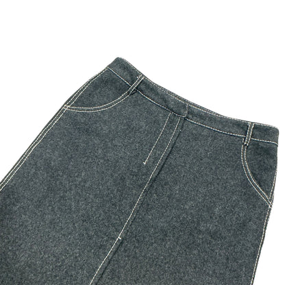 PRADA SPORTS GREY WOOL SKIRT