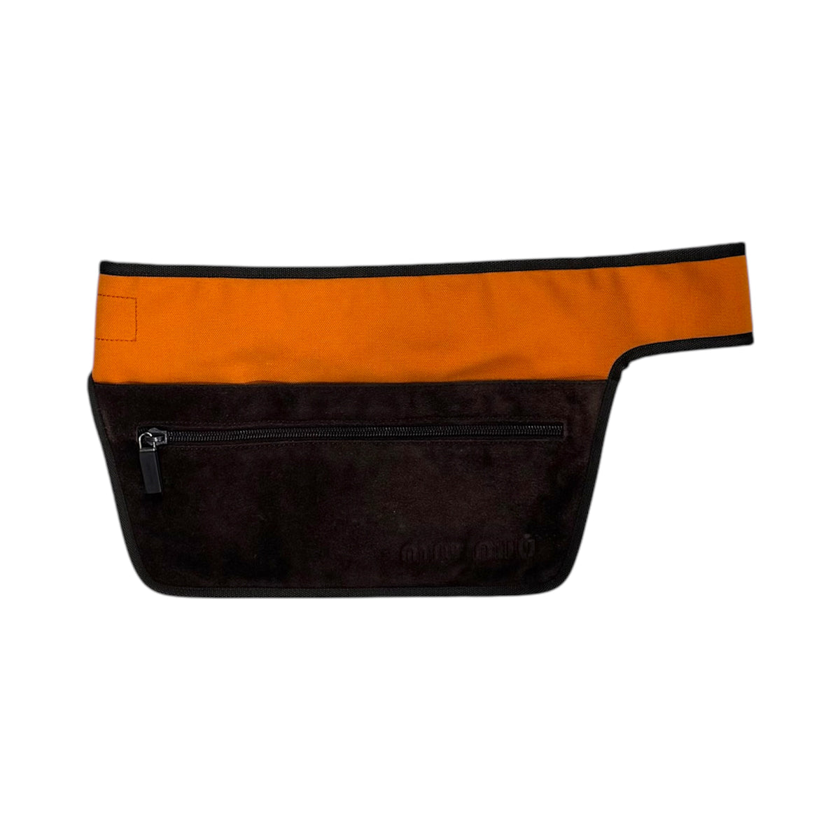 MIU MIU SS1999 BROWN ORANGE SUEDE WAISTBAG