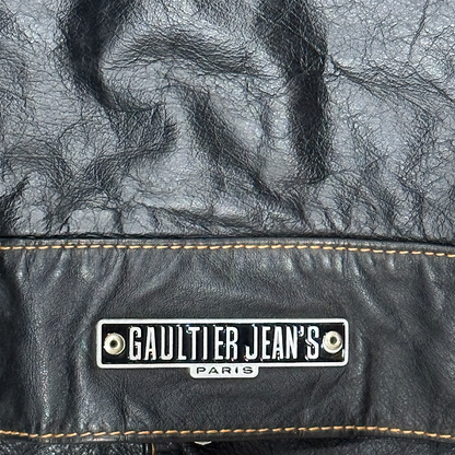 GAULTIER JEAN’S DARK BROWN LEATHER FUR VEST