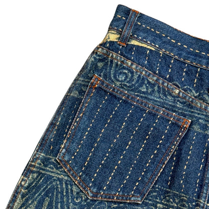 JEAN PAUL GAULTIER TRIBAL AND STRIPE MINI SKIRT