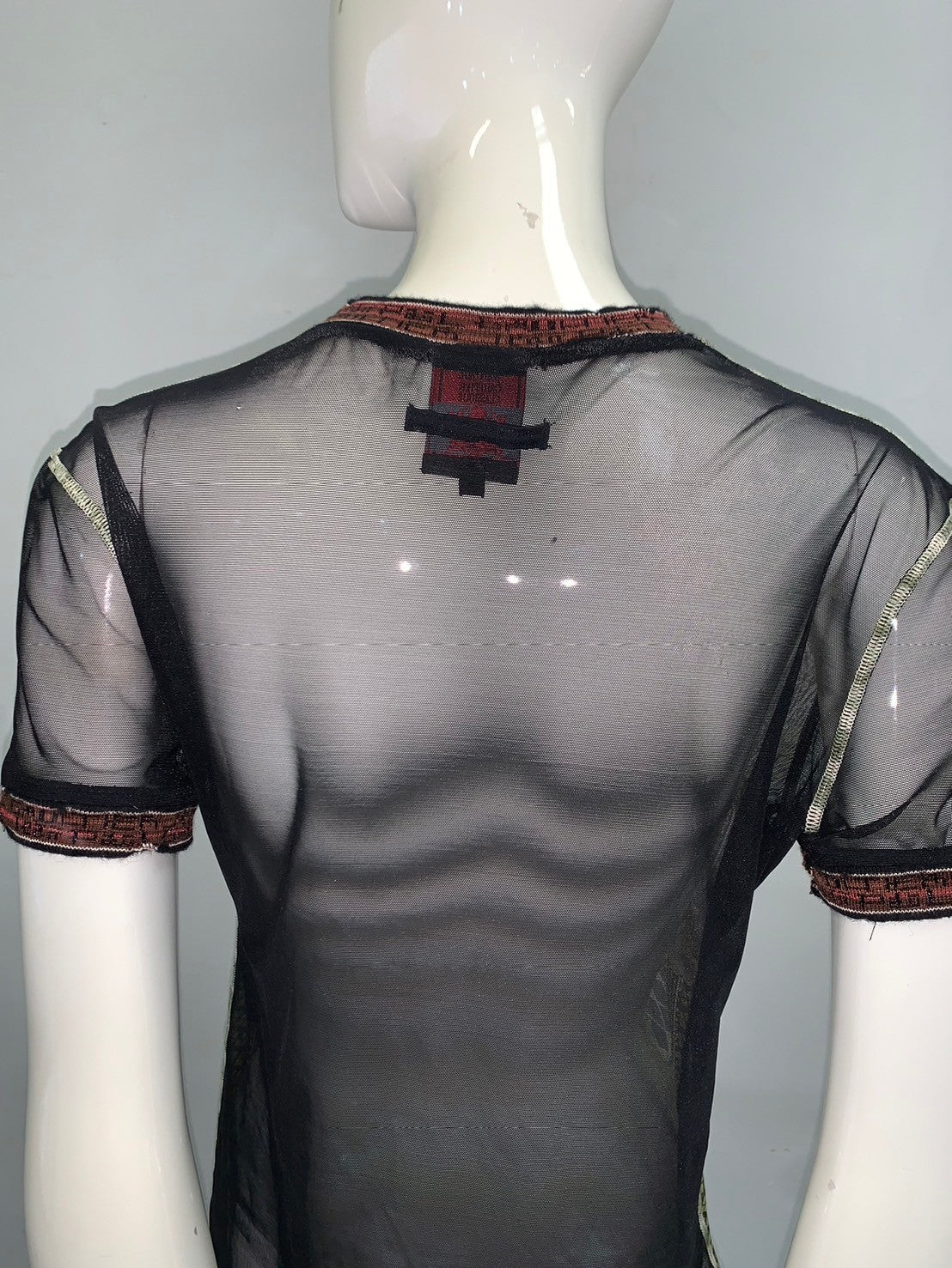 RARE JEAN PAUL GAULTIER 1994 BANK NOTE MESH TOP