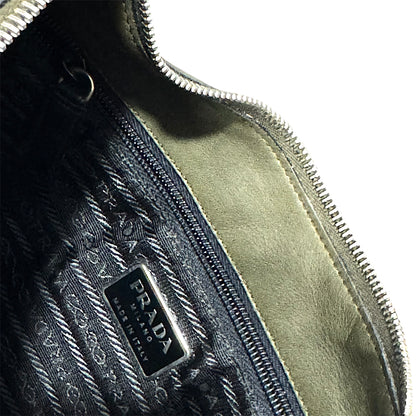 PRADA CLEO KHAKI LEATHER BAG