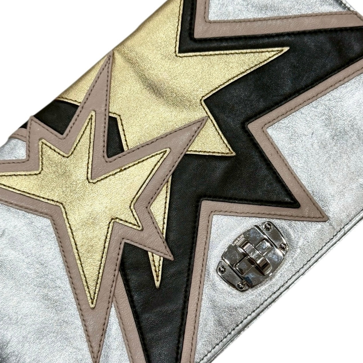 MIU MIU TRICOLOUR STAR MOTIF SHOULDER BAG
