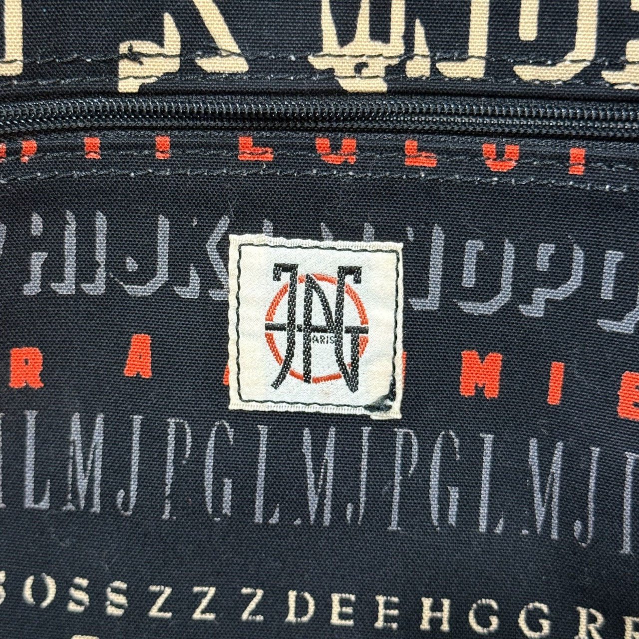 JEAN PAUL GAULTIER JPG SCRIPT LOGO ALL-OVER PRINT TOTE BAG