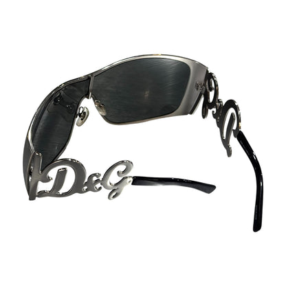 DOLCE & GABBANA SLIVER SHIELD SUNGLASSES