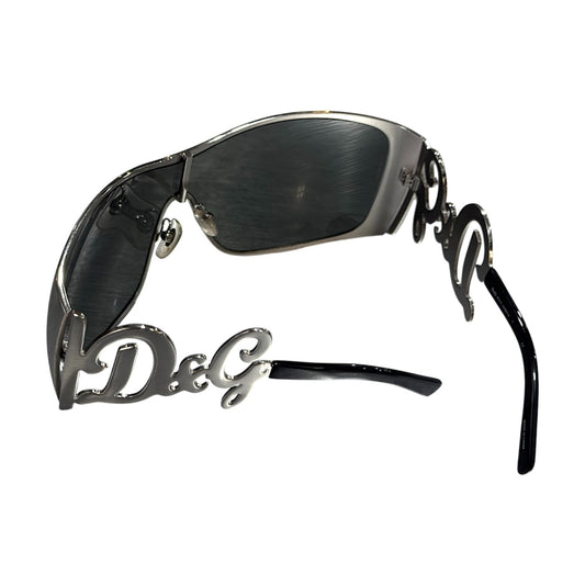 DOLCE & GABBANA SILVER SHIELD SUNGLASSES