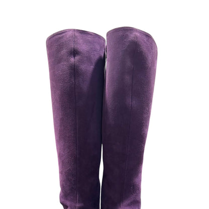 PRADA PURPLE SUEDE BOOTS