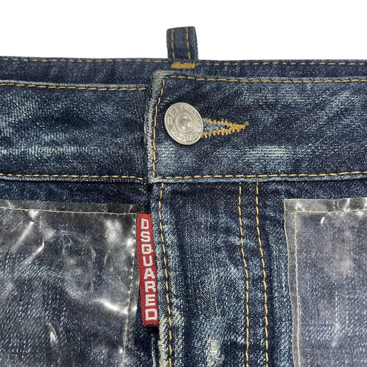 DSQUARED2 CLEAR VINYL DENIM MINI SKIRT