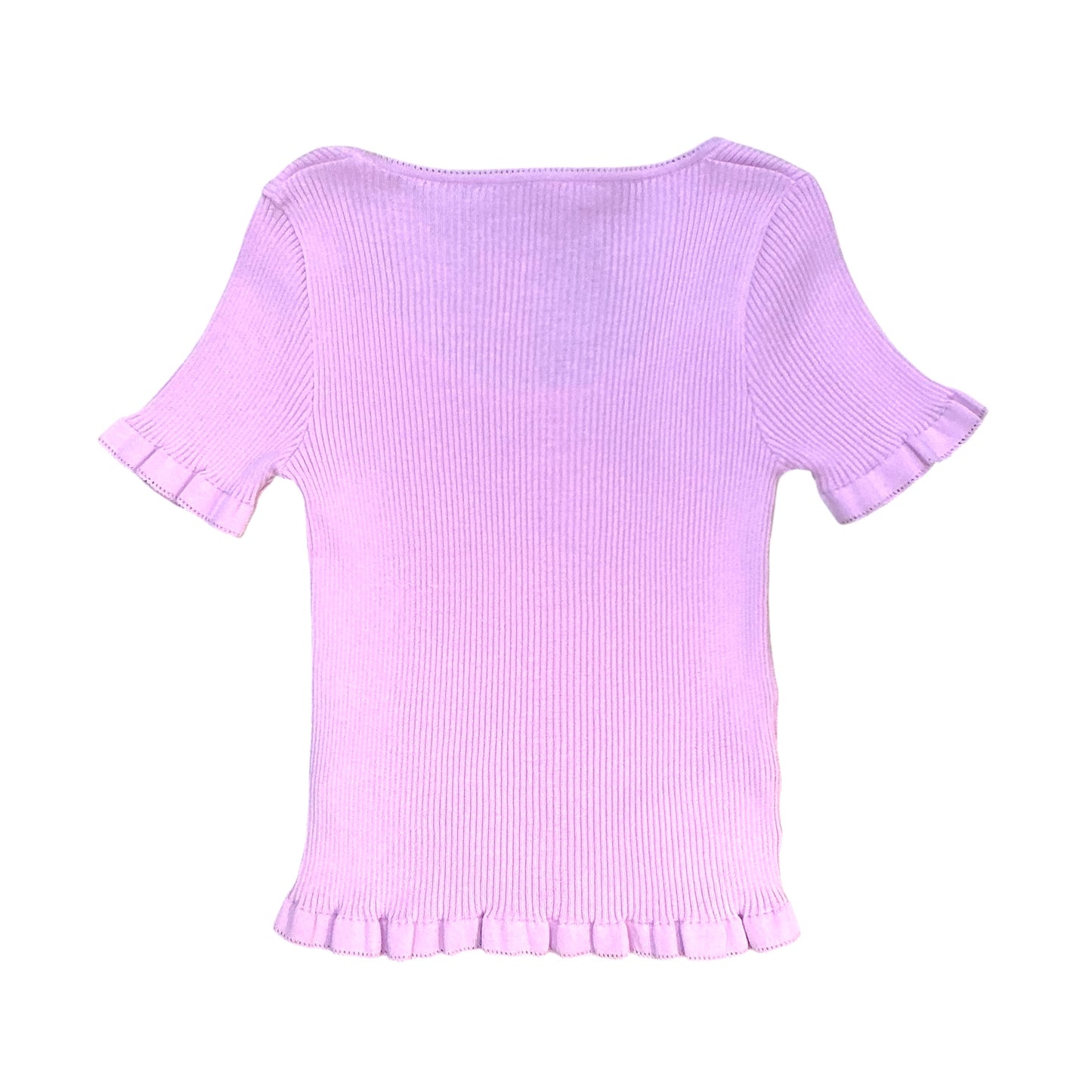 MIU MIU PASTEL PURPLE RIBBED TOP