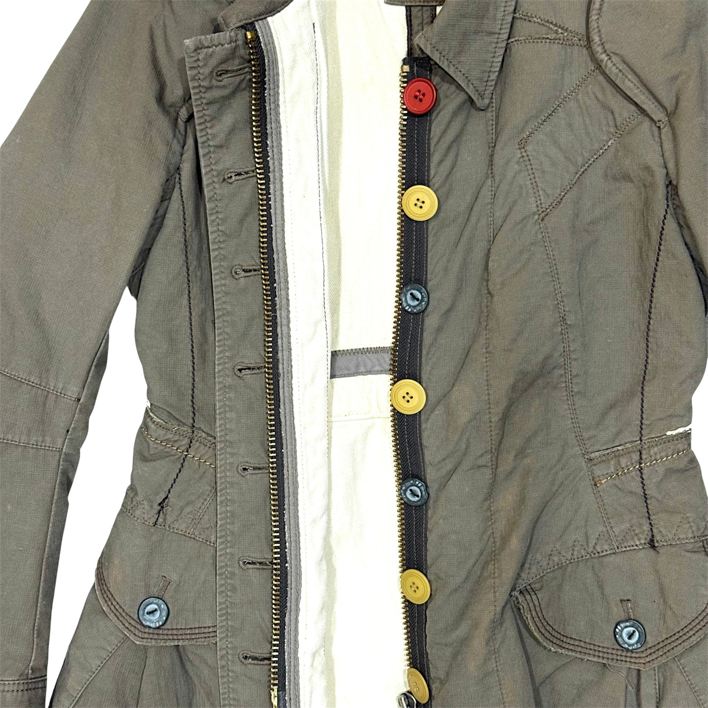 MARITHE FRANCOIS GIRBAUD KHAKI JACKET