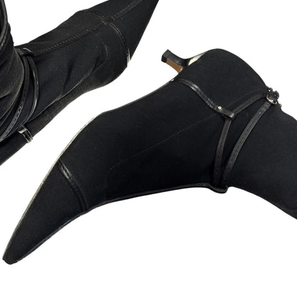 GUCCI BUCKLED STRAP ANKLE BOOTS