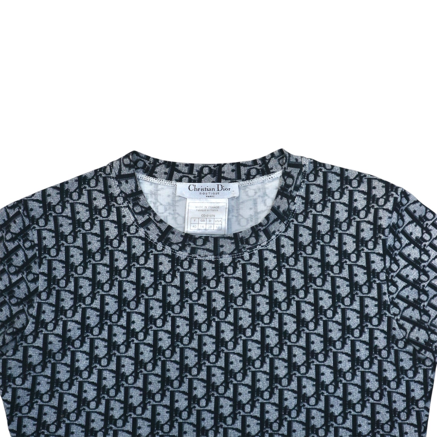 CHRISTIAN DIOR NAVY TROTTER MONOGRAM TOP