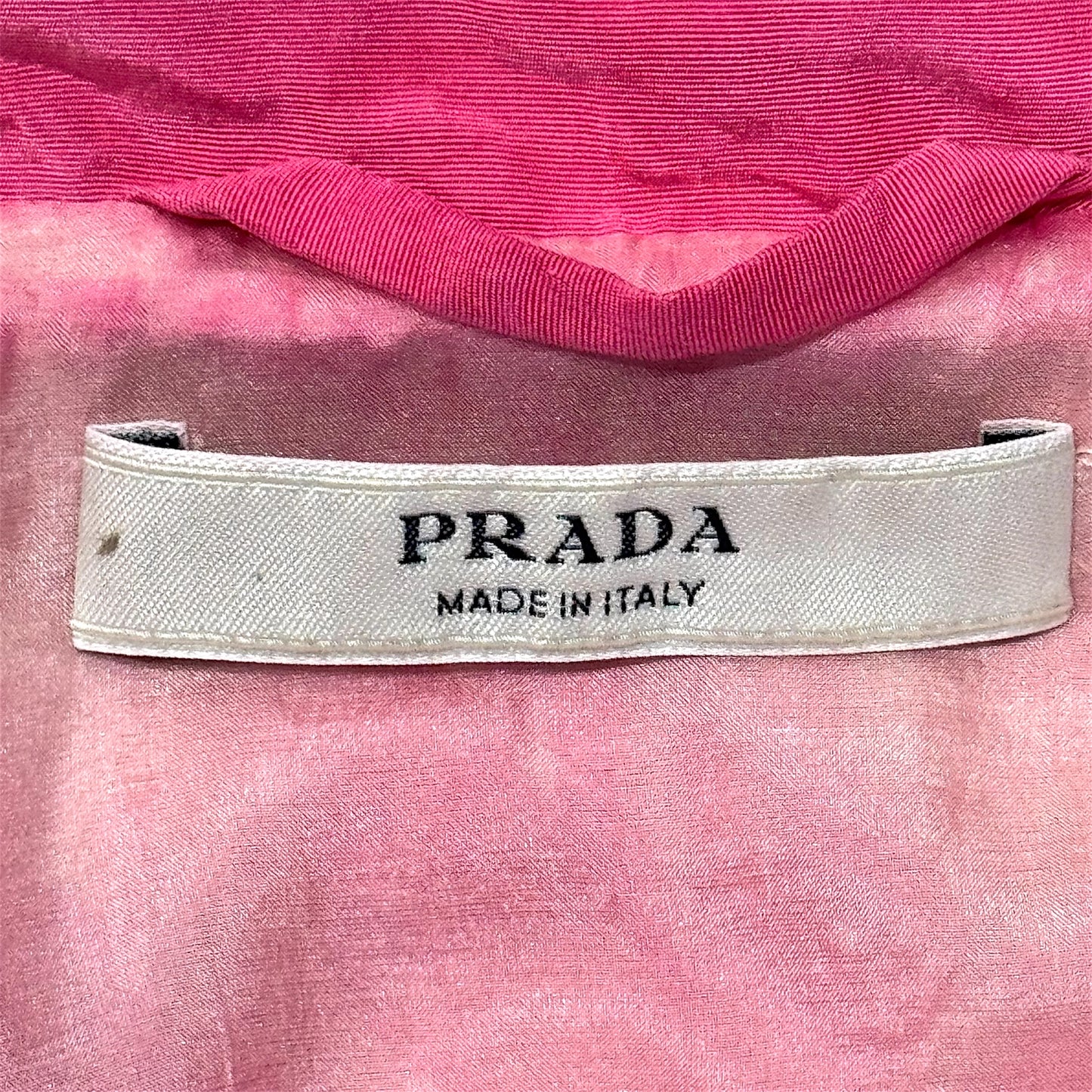 PRADA PINK SILK WITH BELT COAT