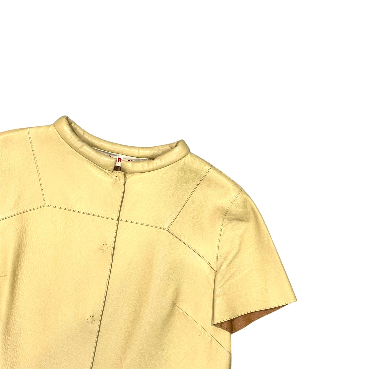 MARNI BUTTER YELLOW LEATHER TOP