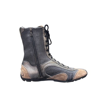 PRADA SPORT SILVER BOXING SNEAKERS