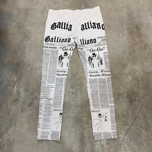 John Galliano Newspaper pants