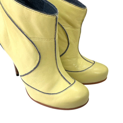 DIESEL YELLOW STILETTO ANKLE BOOTS