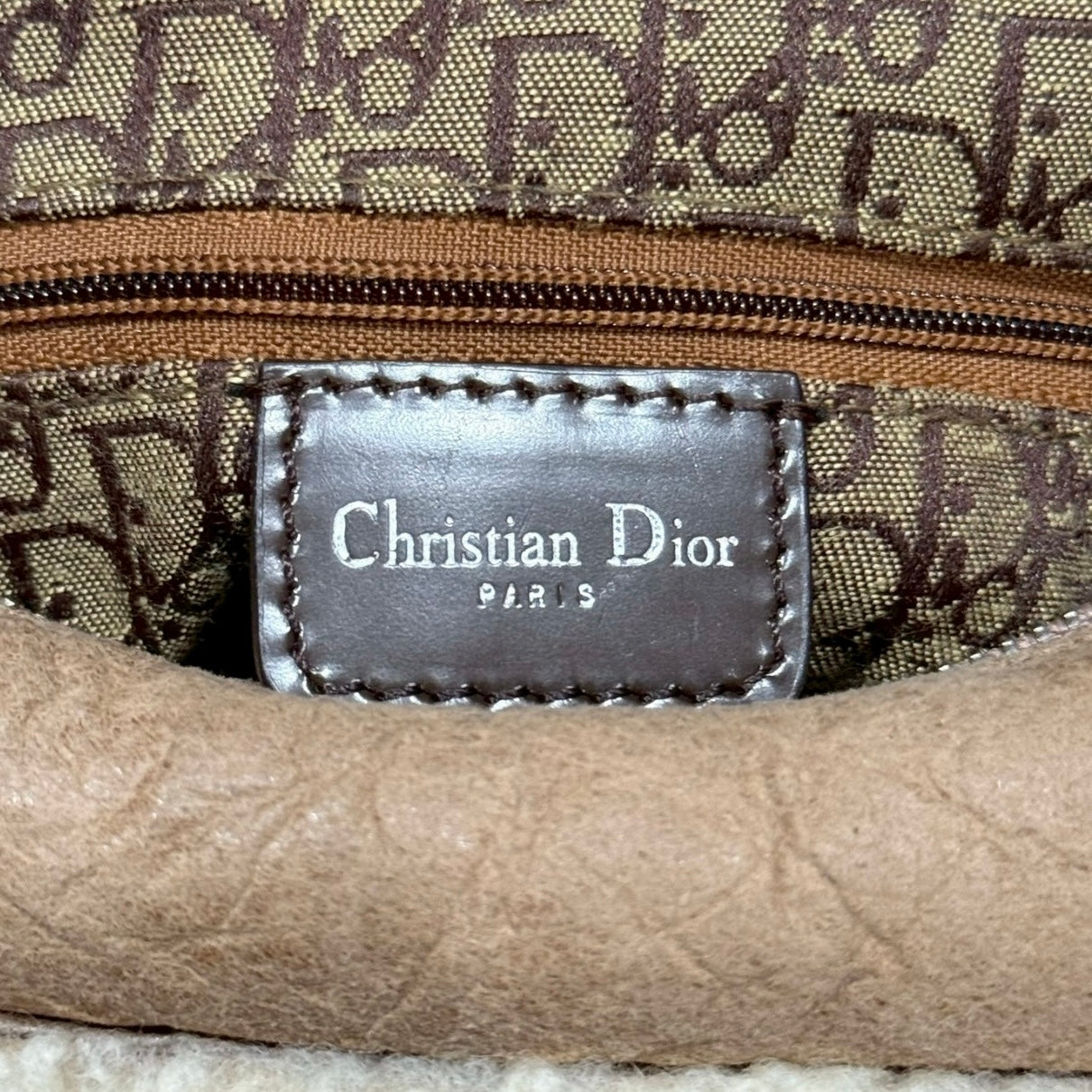 CHRISTIAN DIOR 2005 SHEARLING FIGHT BAG
