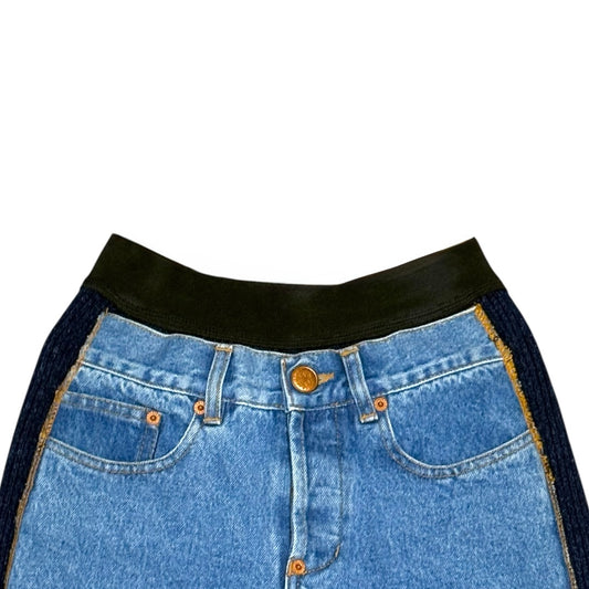 JEAN PAUL GAULTIER DENIM ILLUSION KNIT PANTS
