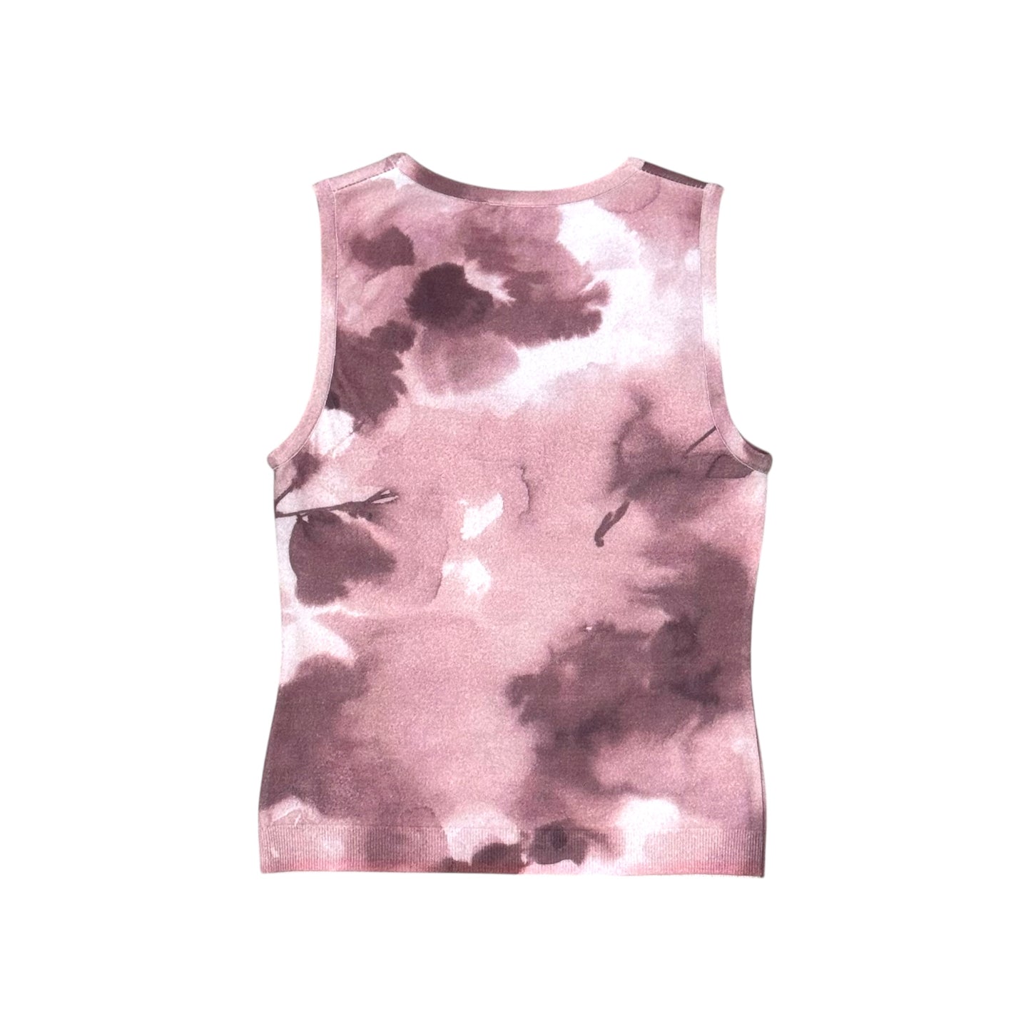 BLUMARINE PINK ROSE PRINTED CARDIGAN SET
