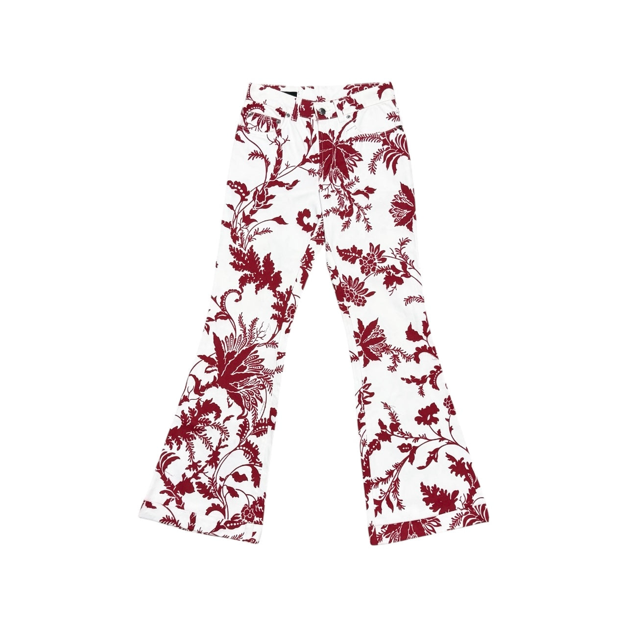 GUCCI BY TOM FORD FLORAL PRINT FLARED JEANS
