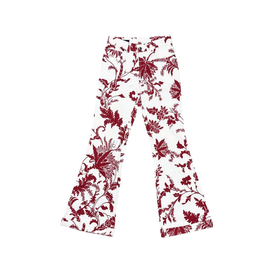 GUCCI BY TOM FORD FLORAL PRINT FLARED JEANS