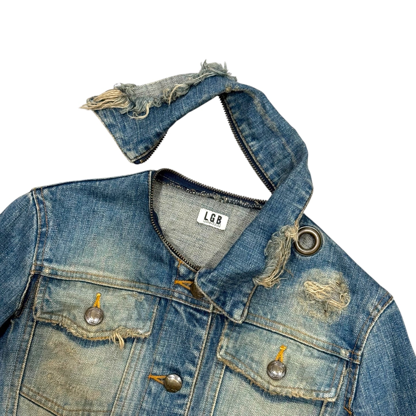 L.G.B DISTRESS DENIM JACKET