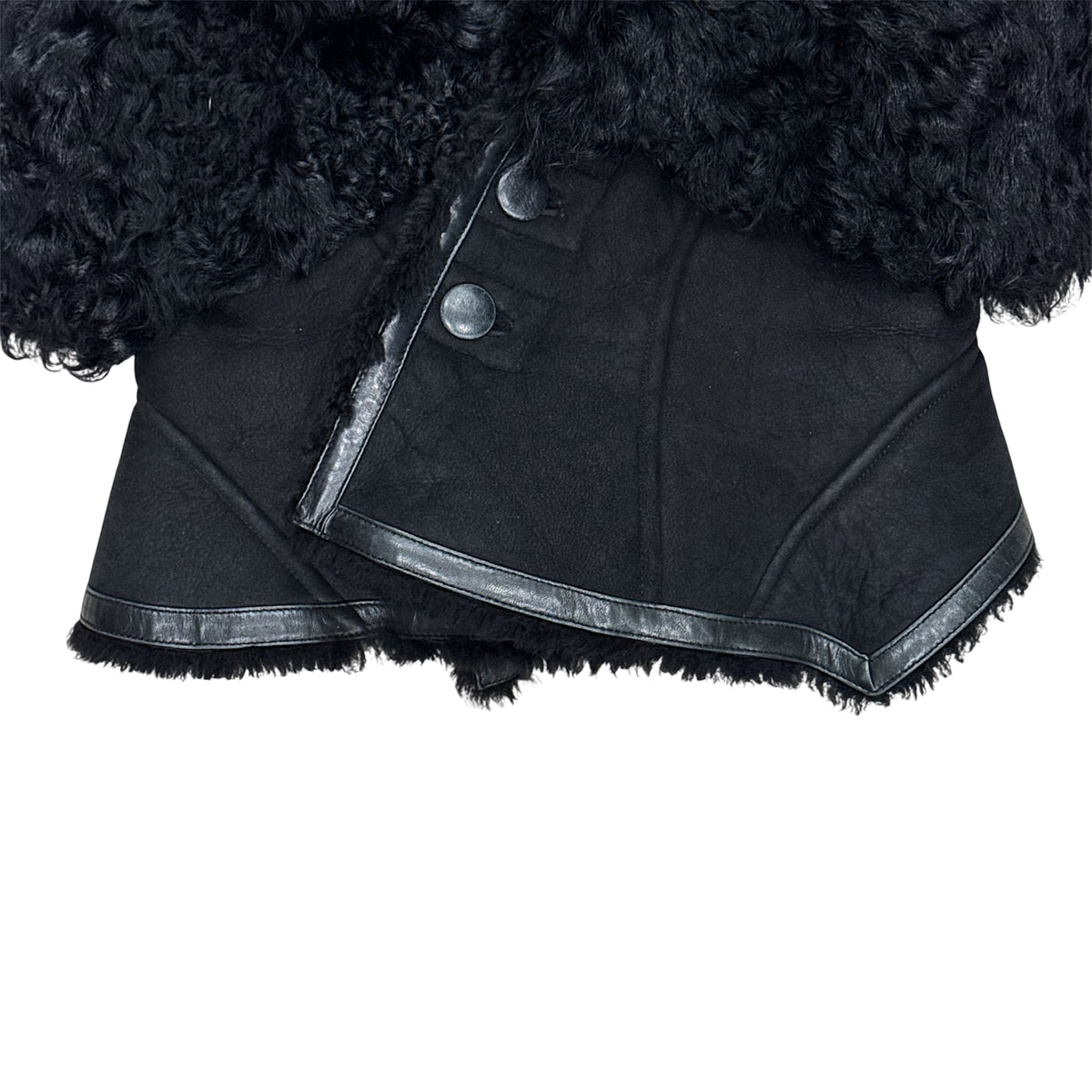 GIVENCHY BLACK SHEARLING VEST