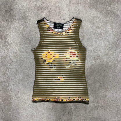 Jean Paul Gaultier sheer floral tank top