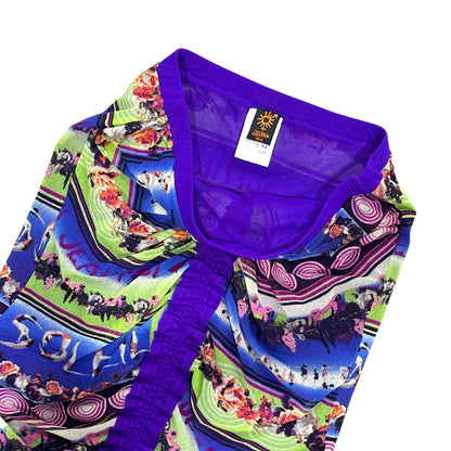 JEAN PAUL GAULTIER 1995 PURPLE SOLEIL MESH SET