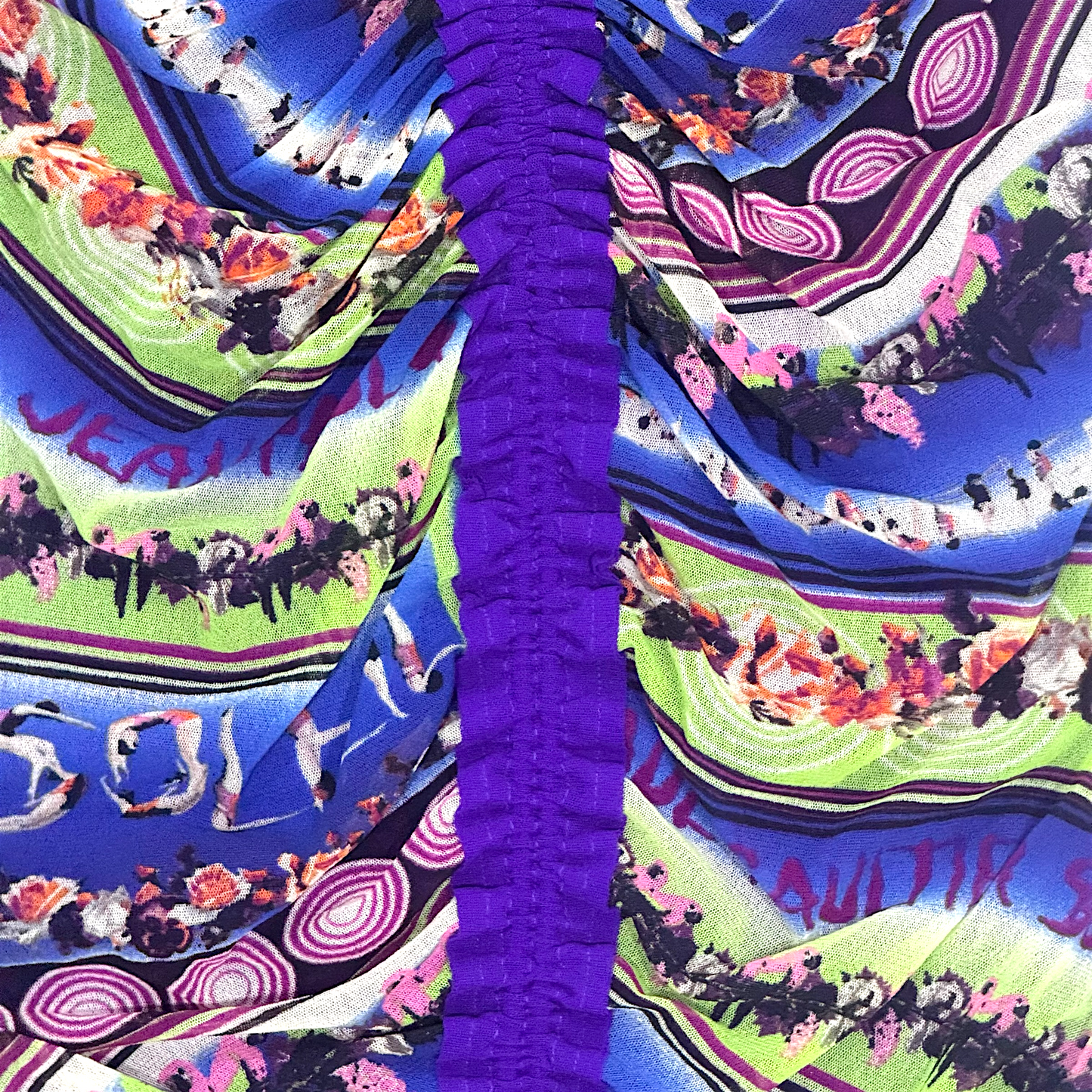 JEAN PAUL GAULTIER 1995 PURPLE SOLEIL MESH SET