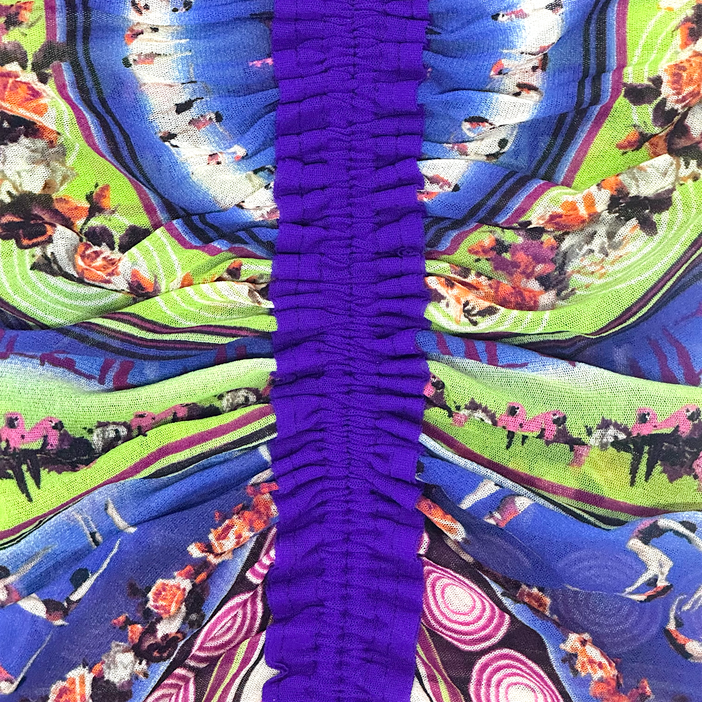JEAN PAUL GAULTIER 1995 PURPLE SOLEIL MESH SET
