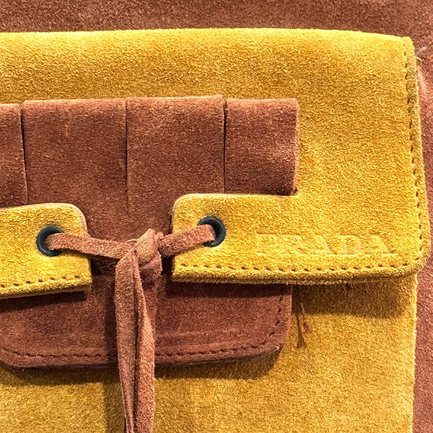 PRADA SUEDE TWO TONE BAG