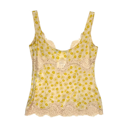 DOLCE & GABBANA YELLOW LACE TOP