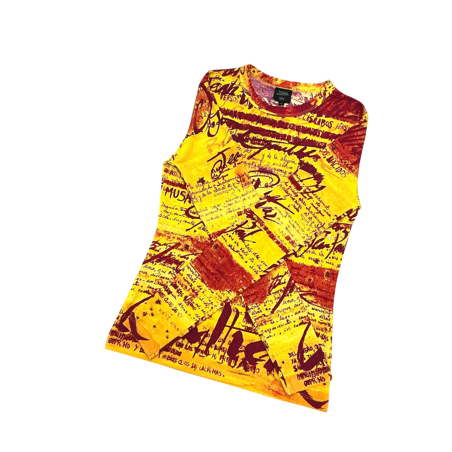 JEAN PAUL GAULTIER GRAFFITI PRINTED LONG SLEEVES TOP