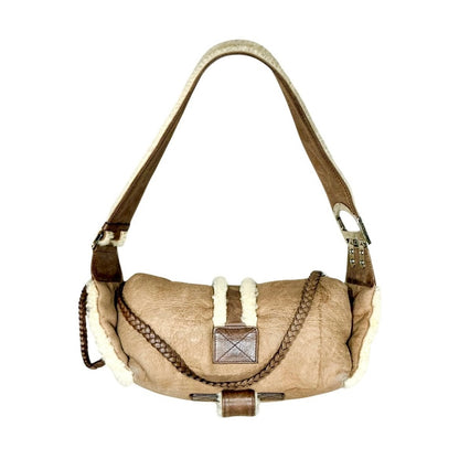 CHRISTIAN DIOR 2005 SHEARLING FIGHT BAG