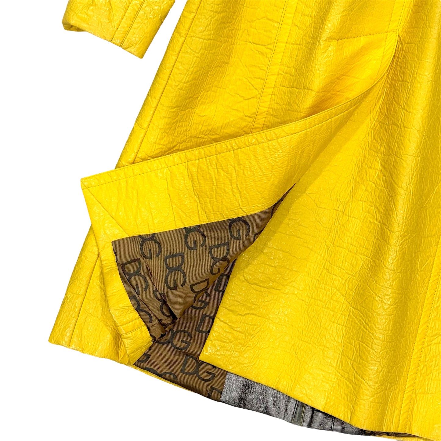 DOLCE & GABBANA 2000S YELLOW TRENCH COAT