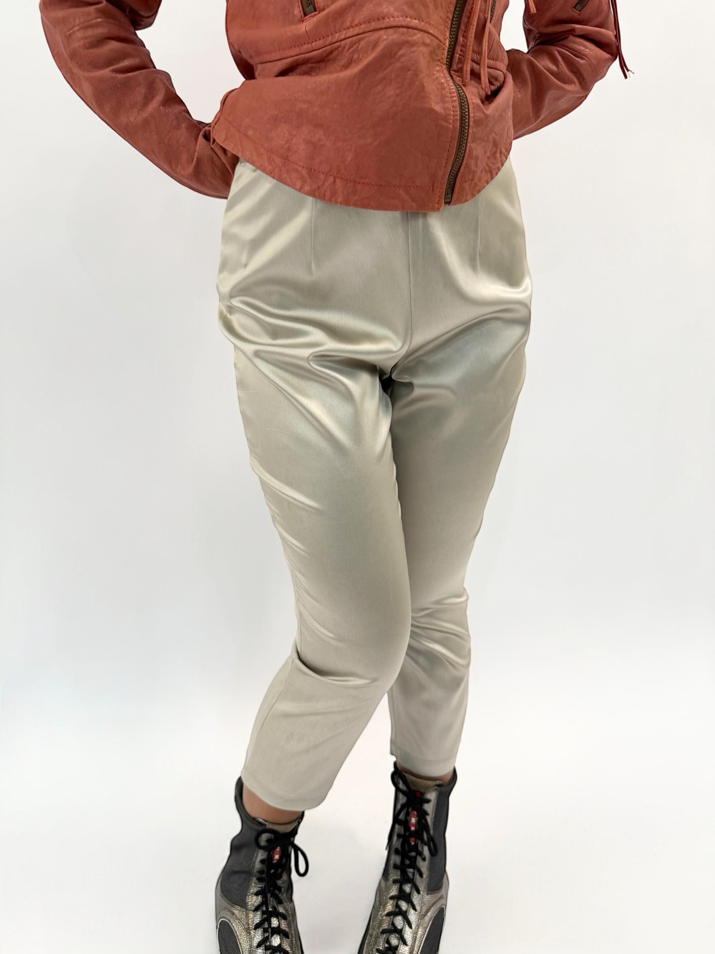 DOLCE & GABBANA METALLIC PANTS