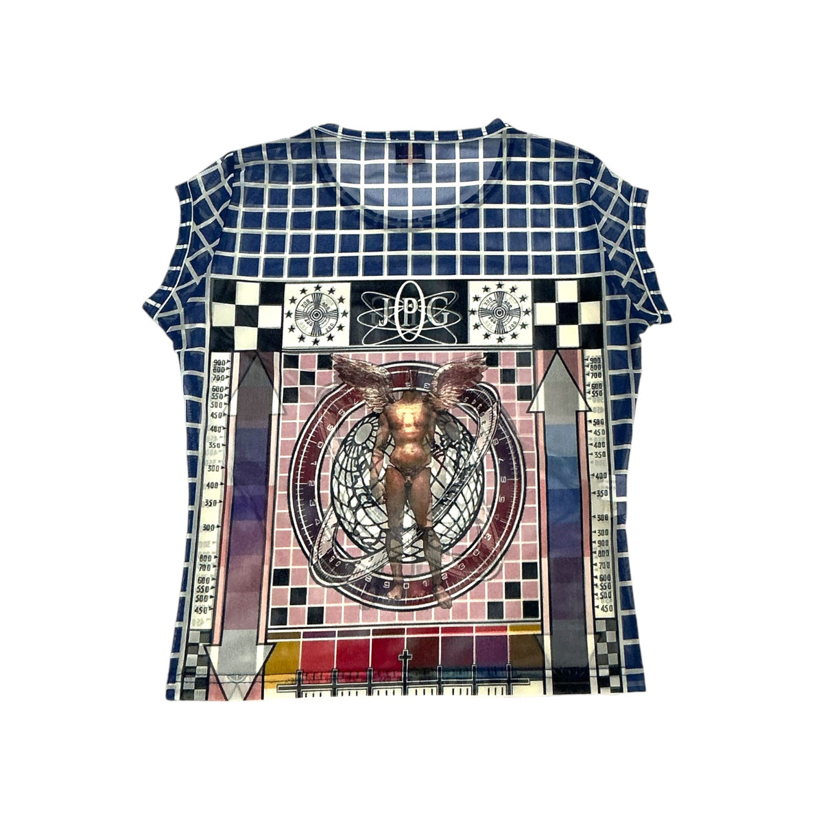 JEAN PAUL GAULTIER 1994 CYBER PATTERN MESH TOP