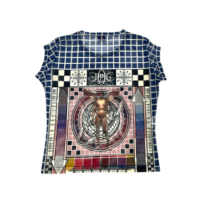 JEAN PAUL GAULTIER 1994 CYBER PATTERN MESH TOP
