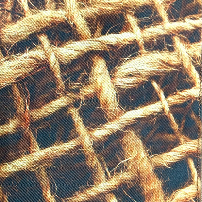 DOLCE & GABBANA STRAW PATTERN PRINTED MINI SHOULDER BAG