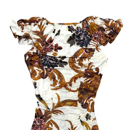 JUST CAVALLI BAROQUE PRINT DRESS