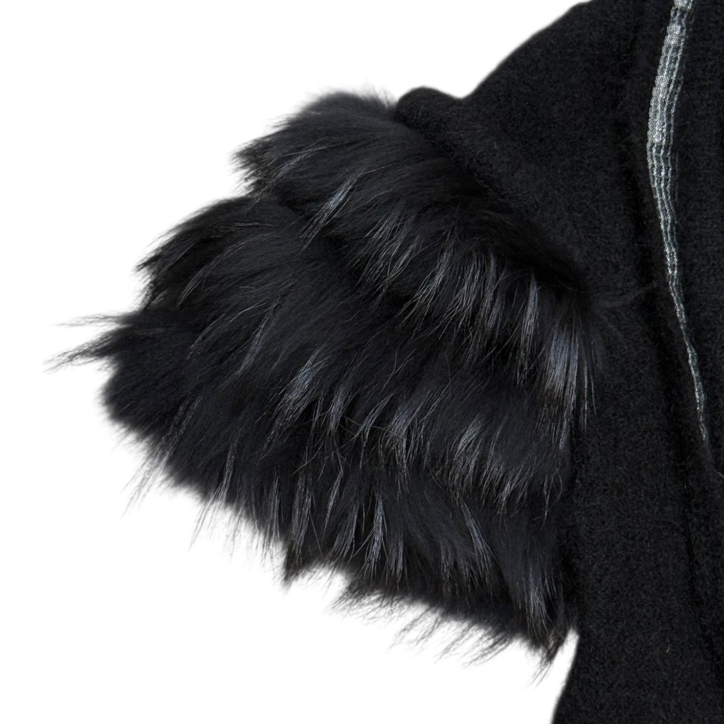 ROBERTO CAVALLI BLACK MOHAIR FUR BOLERO