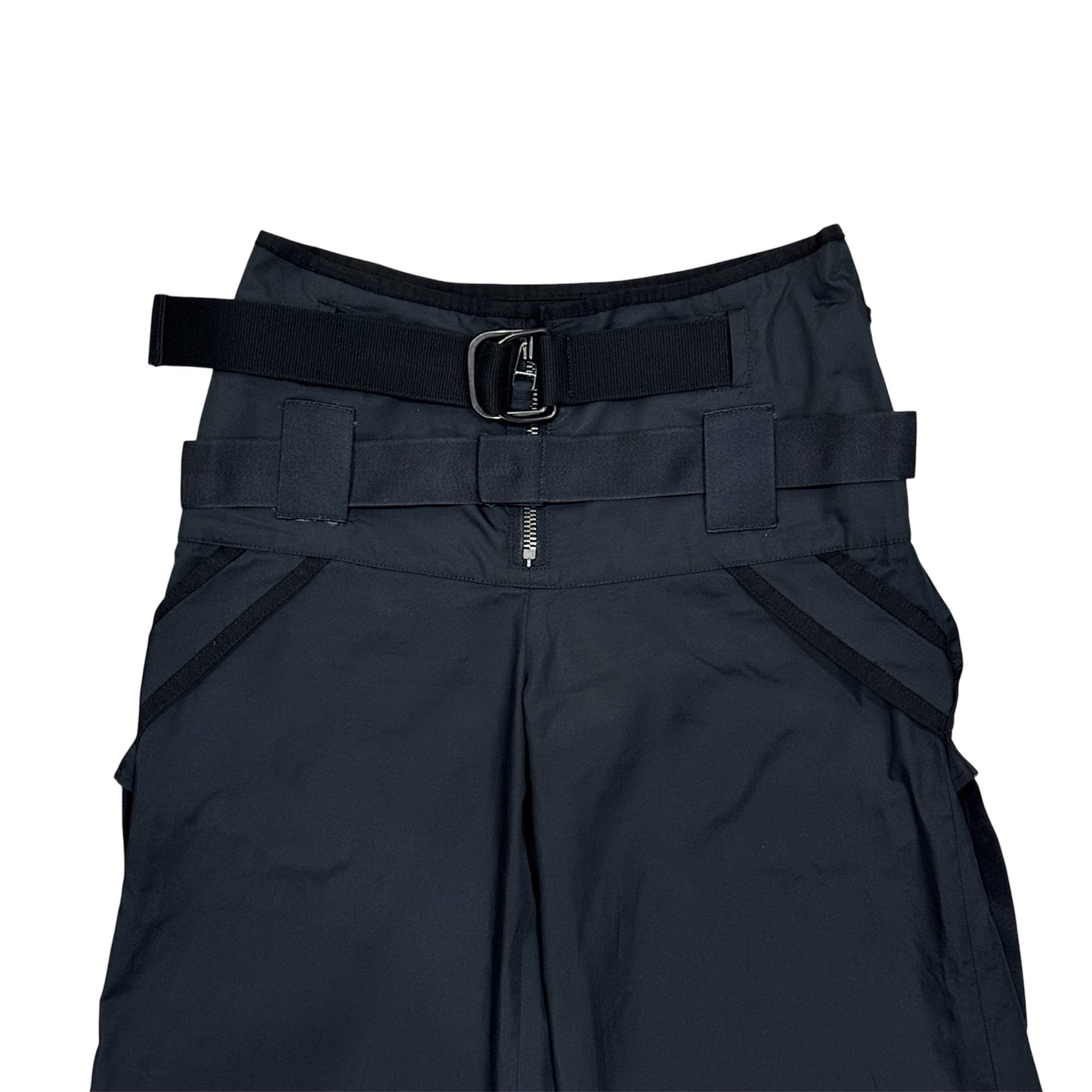 JEAN PAUL GAULTIER DOUBLE BELTS PARACHUTE NYLON PANTS